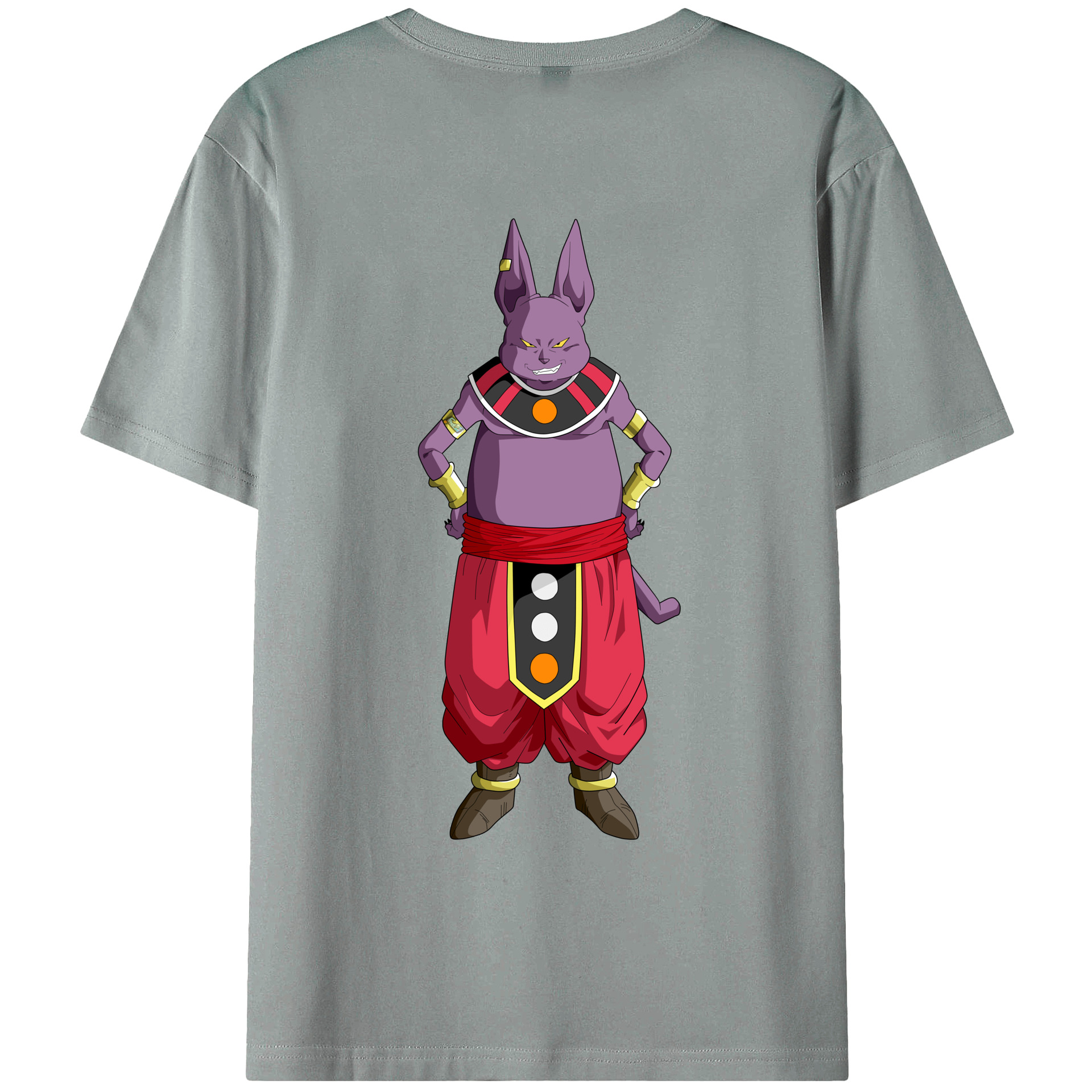 （画像用） ドラゴンボール シャンパ DRAGON BALL Champa 綿100％ メンズ半袖Tシャツ（バックプリント） 通気性